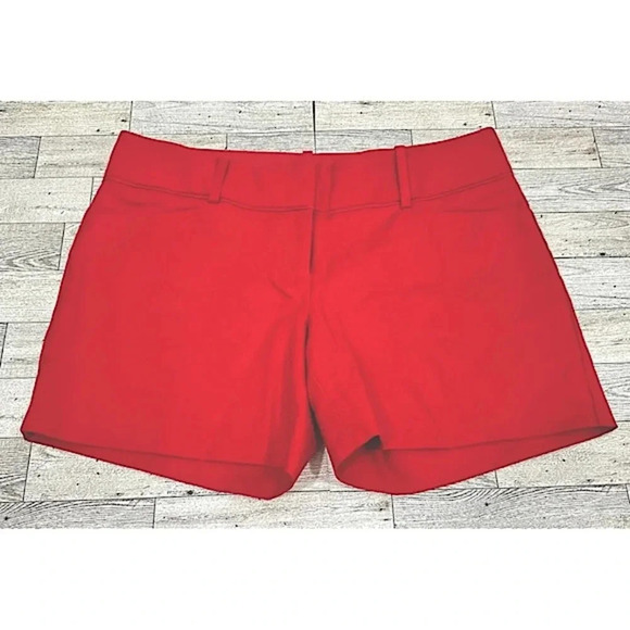 NWT The Limited Women's Harvest Red Flat Front Tailored Shorts Chino Sz 6 - Picture 1 of 3